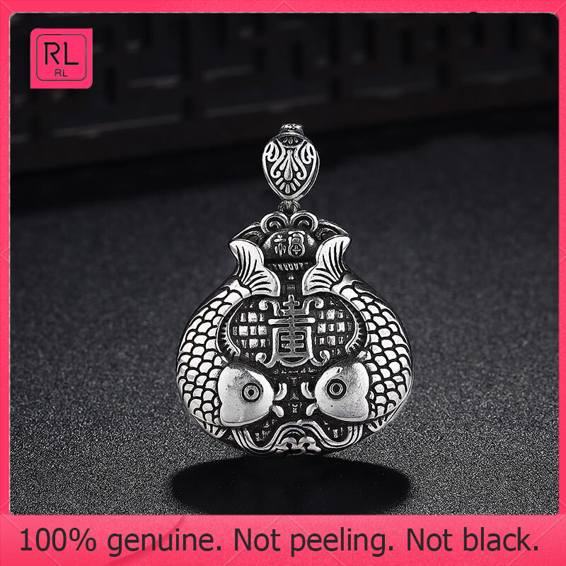 RL-Lucky Koi auspicious pendant lucky bag shape increase the blessing attract wealth wealthy and lucky peace and health carp necklace