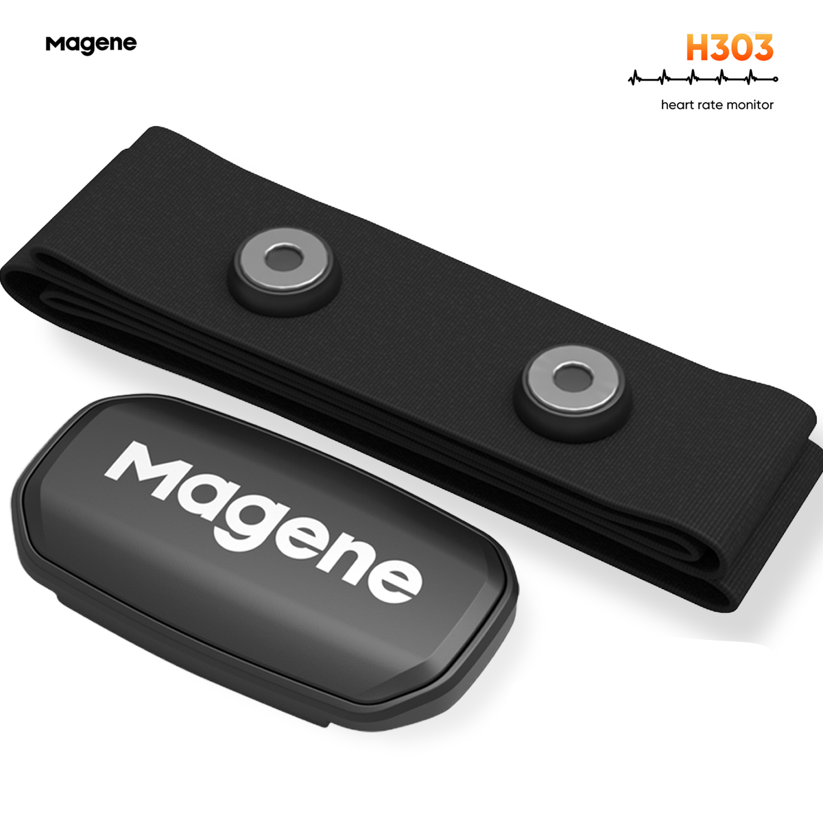 Magene Dây Đeo Ngực Theo Dõi Nhịp Tim H303 Chỉ Báo Tim Mạch Dây Đeo Ngực Cảm Biến Bluetooth Ant Chế