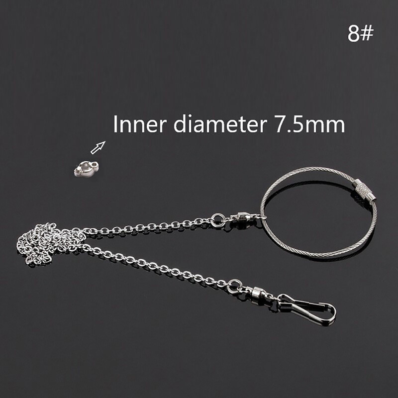 Dây xích chân vẹt chim chaotuo, giá để chân mắt cá chân bằng thép không gỉ dây xích, huấn luyện chim