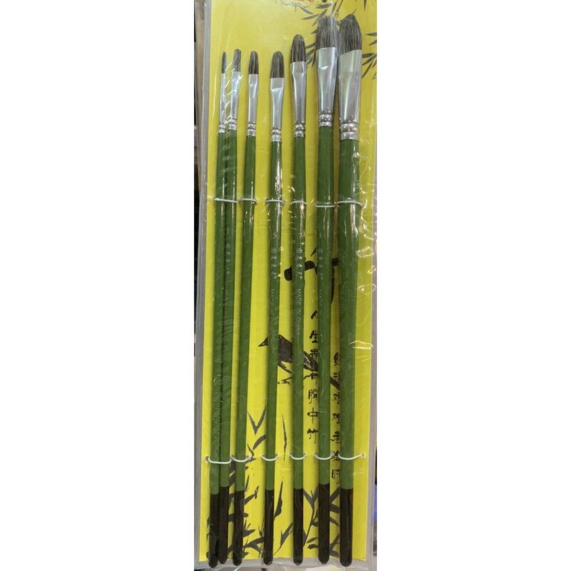 Bộ Bút Vẽ Màu Nước , Cọ Vẽ Acrylic Bộ 6 Cây Thân Xanh
