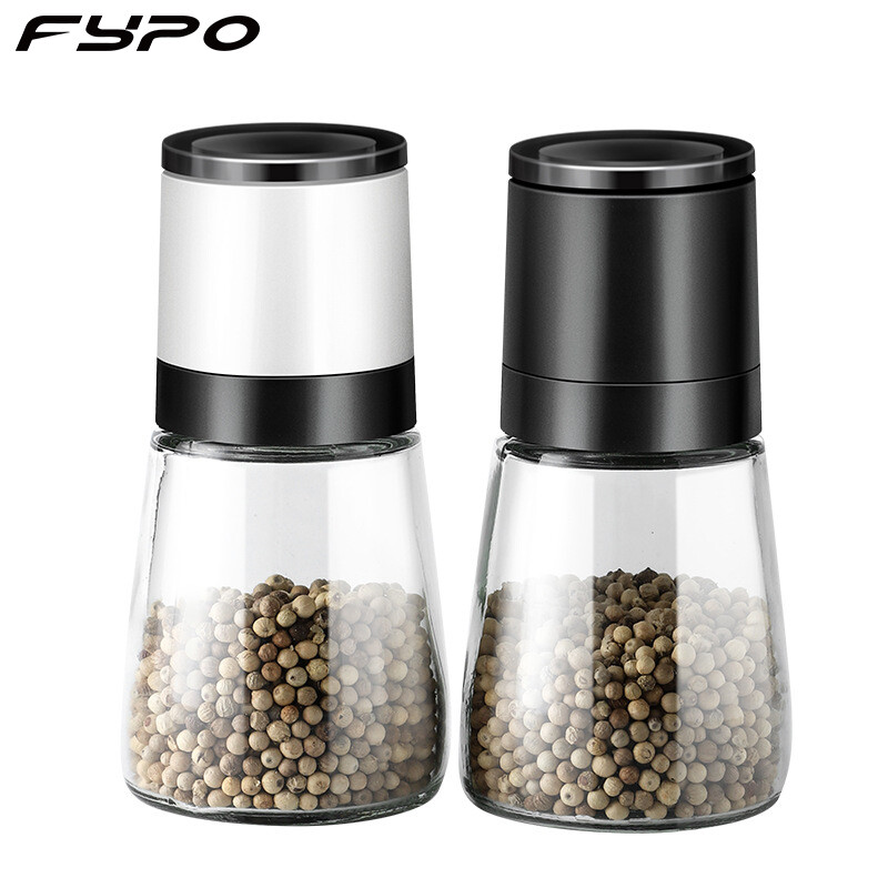 Fypo Máy Xay Muối Tiêu Thủ Công Máy Xay Thủy Tinh Bình Lắc Hạt Tiêu Chai Gia Vị Có Thể Điều Chỉnh Bình Đựng Gia Vị BBQ Nấu Ăn Nướng Bánh Dụng Cụ Sắp Xếp Nhà Bếp