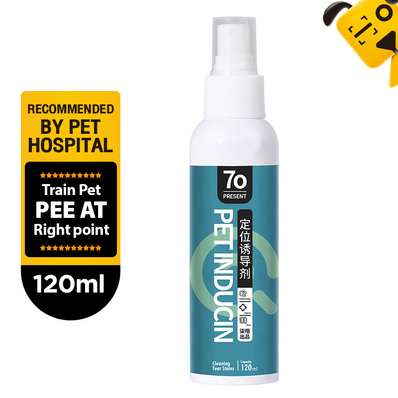  50ml 120ml nhà vệ sinh thú cưng đào tạo đại tiện cảm ứng định vị điểm cố định đại tiện phun nước tiểu chó cảm ứng cho chó con 