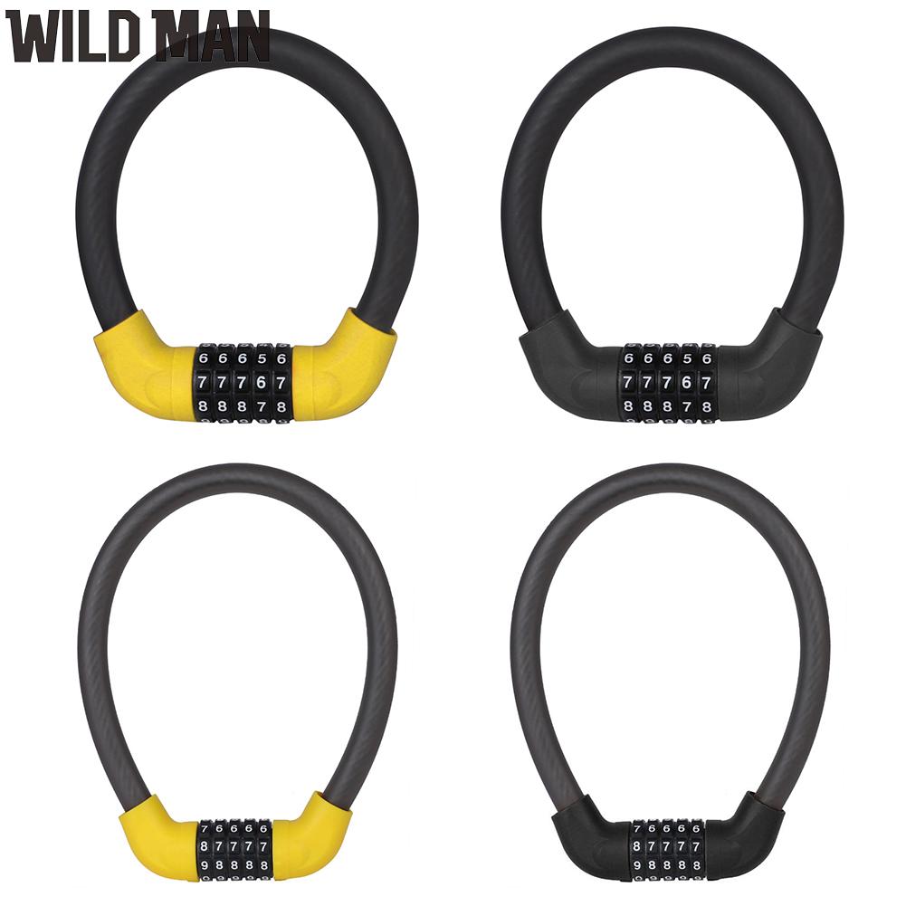Universal 5-Digit Code MTB Bike Security Combination Locks Motorcycle Scooter Anti-Theft Steel Wire Lock Cycling Accessories ราคา 148 บาท*ส่งฟรี