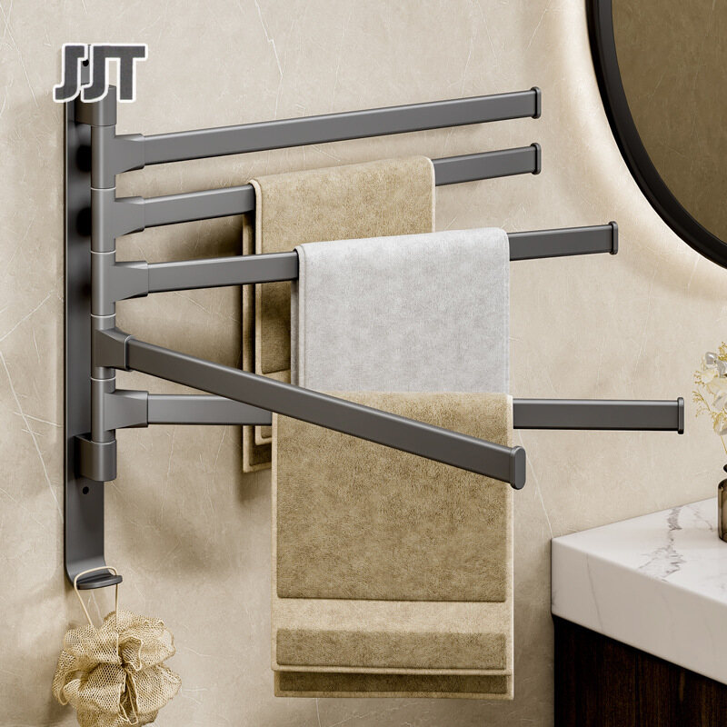 JJT giá để khăn không có cú đấm Giá để nhà vệ sinh Móc treo khăn thanh phòng tắm khăn treo kệ