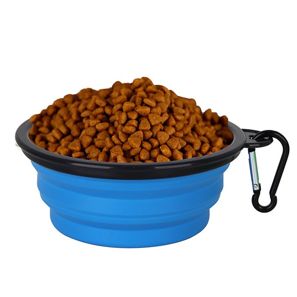 【oboin pet】 chén Silicon Gấp họa tiết cún cưng có thể thu gọn cắm trại ngoài trời đựng thức ăn cho chó con di động du lịch khay cho ăn phụ kiện Bát uống nước