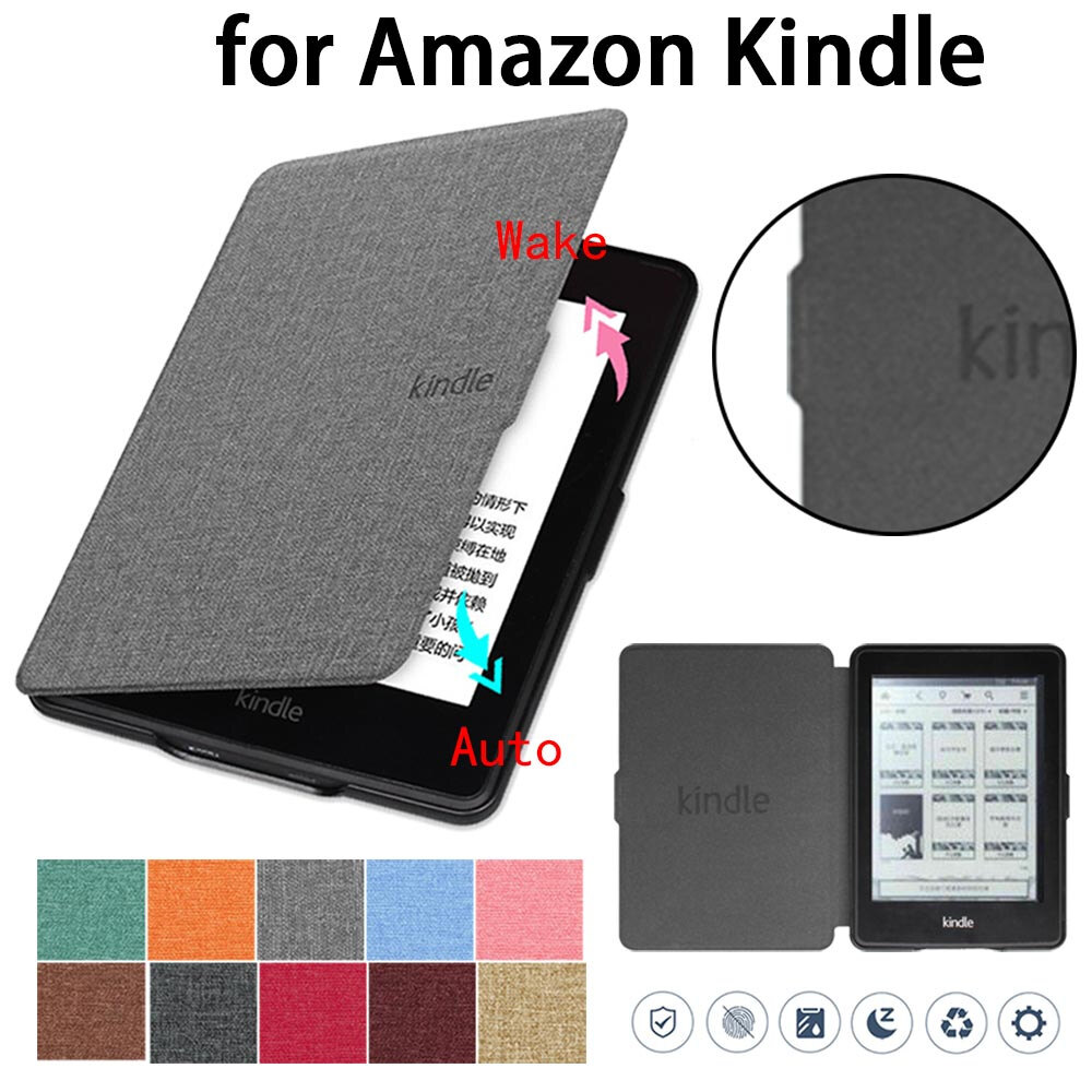 XJ Mall Case for Amazon Kindle, Slim Fit TPU Gel Protective Flip Leather Case Back Bumper Cover for Kindle Paperwhite 1 2 3 4 5, Kindle 2022, Kindle oasis2/3, Kindle Lite 2019 658