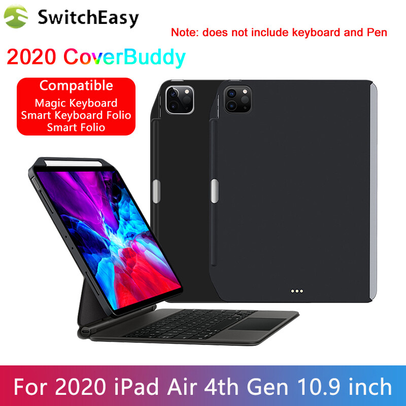 New SwitchEasy CoverBuddy World's First All Apple Keyboards/ Folio Compatible for iPad Air 4th 10.9 inch Protective Cover Compatible with Magic Keyboard Smart Keyboard Folio Smart Folio and Apple Pencil with Pencil Holder（Without keyboard and pencil）