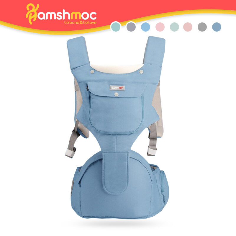 HamshMoc 0-36 Months 2 In 1 Baby Carrier Backpack Breathable Anti Bow Leg Ergonomic Hip Seat Carrier Safety Detachable for Infant Toddler Outdoor Travel ราคา 796 บาท*ส่งฟรี