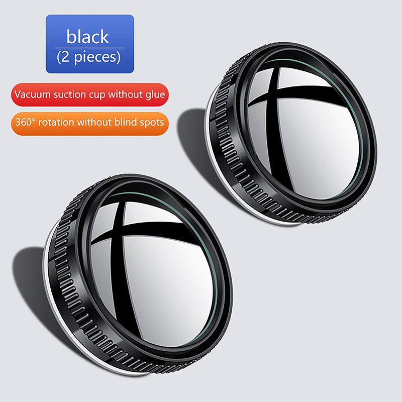 Lia 2 cái 360 độ tròn có thể điều chỉnh khung lồi gương tránh điểm mù an toàn lái xe góc rộng rõ ràng gương chiếu hậu Phụ kiện ô tô