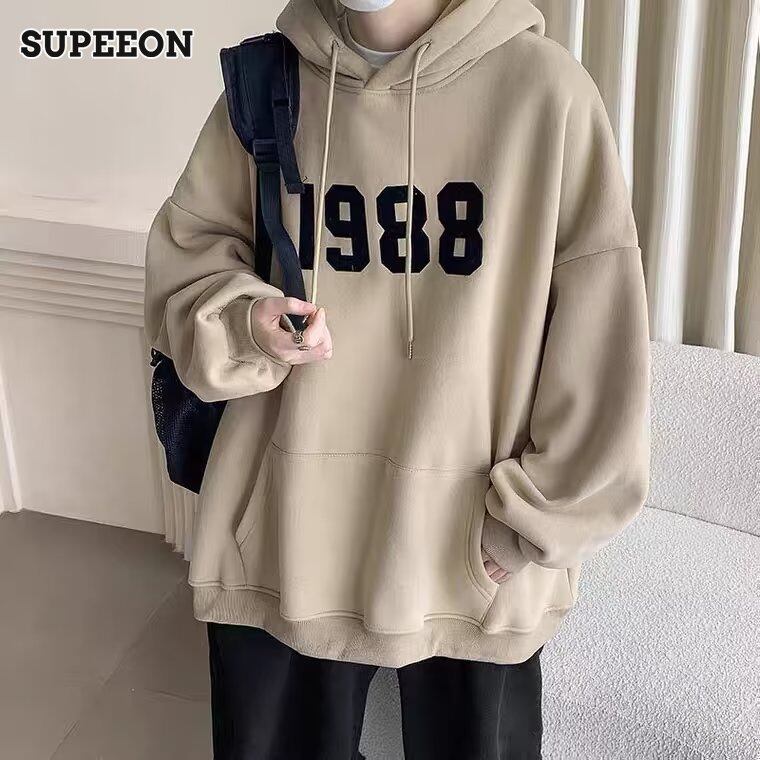 Supeeon丨áo len nam áo hoodie thời trang phong cách hàn quốc áo len đơn giản thoải mái và ấm áp