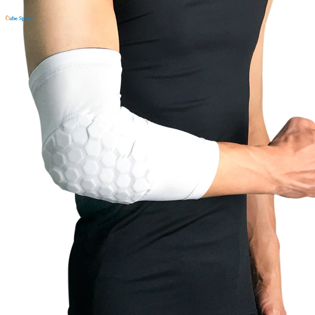ผู้ชายผู้หญิงแขนข้อศอกยืดหยุ่นข้อศอกสายรัดป้องกันสนับสนุนสำหรับเทนนิสบาสเกตบอลกีฬา Cube