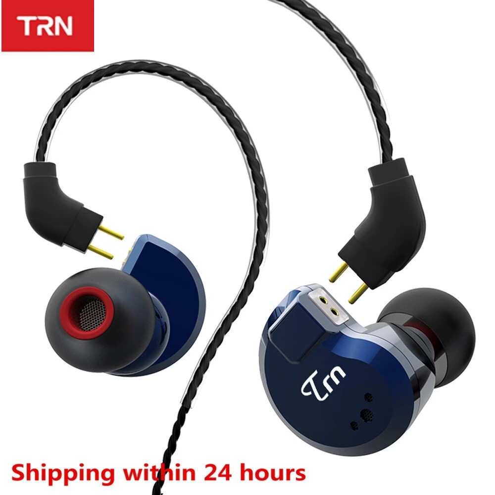 Tai nghe nhét tai trn v80 2dd 2ba, tai nghe thể thao hifi monito chạy bộ, tai nghe nhét tai có thể tháo rời cáp zst v30 es4 24h ship