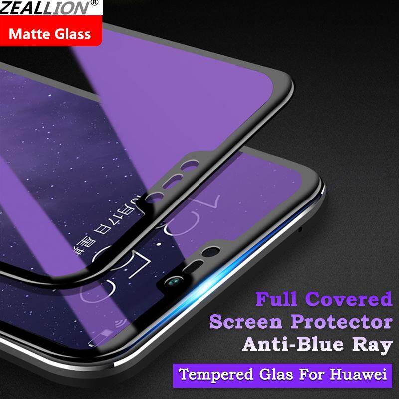 Màng Bảo Vệ Zeallion Cho [Huawei P10 P20 P30 2019 Nova 2 2i 3 4 4e 5 5i 5T Lite Pro Plus] Miếng Dán Bảo Vệ Toàn Màn Hình Chống Ánh Sáng Xanh Kính Cường Lực Màu Tím + AG Mờ 9H