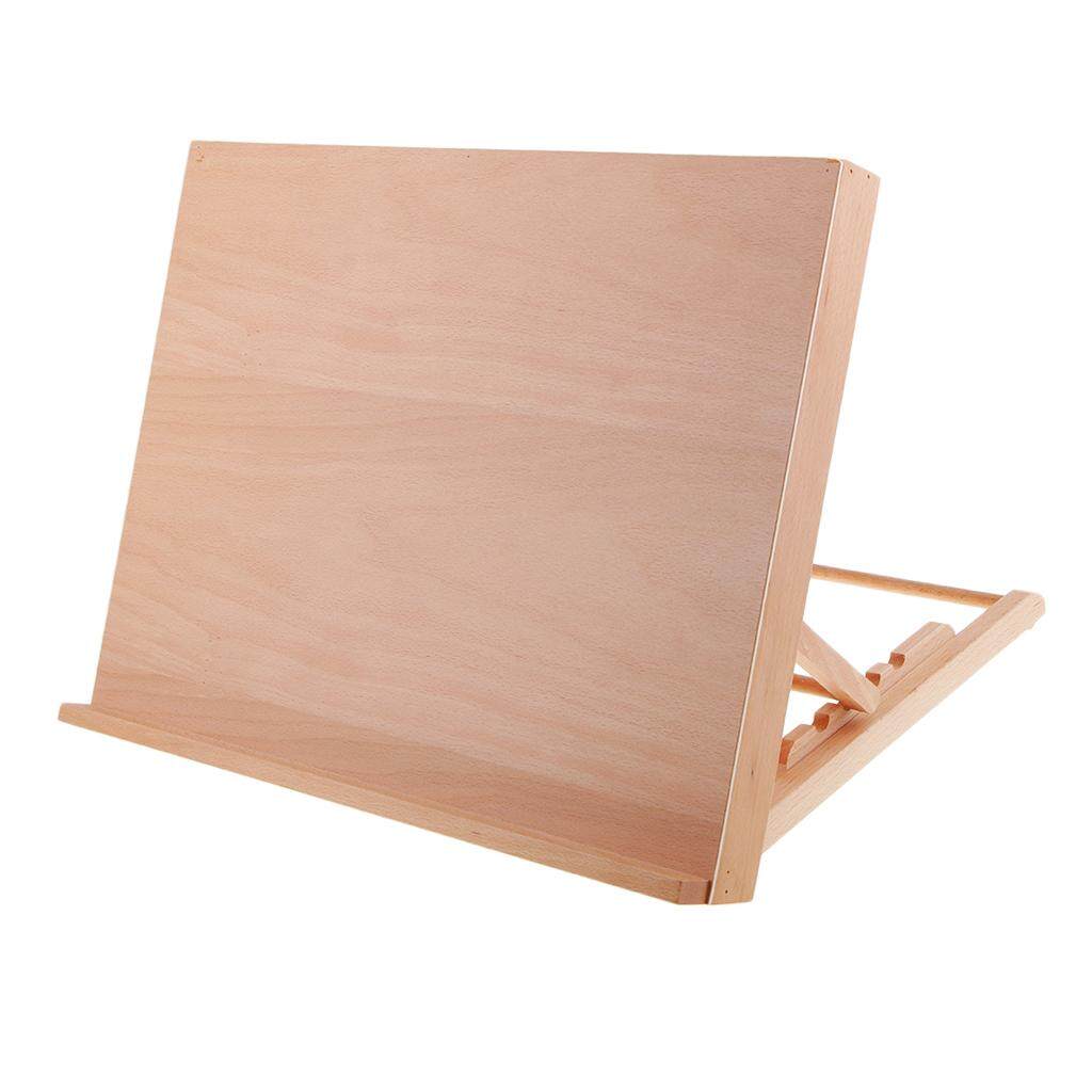 Dolity 16.5x14inch Adjustable Wood Artist Drawing Sketching Board Table 