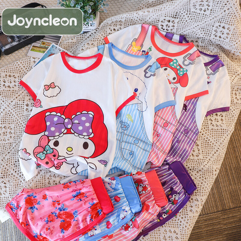[JoynCleon KIds Children's short-sleeved pajamas set Jacquard cartoon summer clothes for boys and girls.,Insular KIds Children's short-sleeved pajamas set Jacquard cartoon summer clothes for boys and girls.,] ราคา 150 บาท*ส่งฟรี