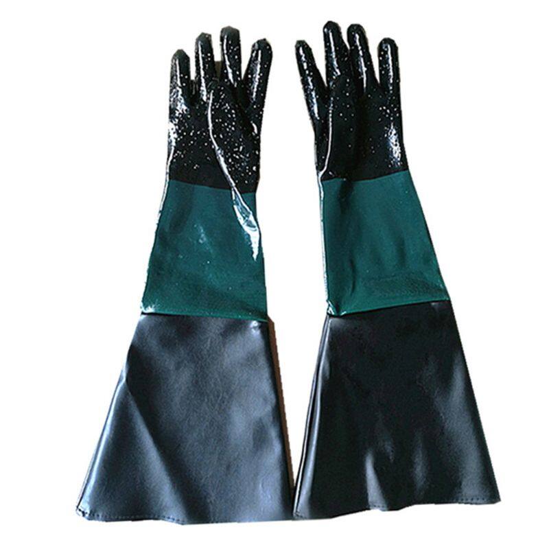 Cao Su Sandblaster Găng Tay Phun Cát Phun Cát Găng Tay An Toàn Cho Tủ Cát