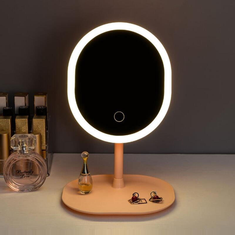 LED Makeup Mirror Touch Adjustable Lighting Desktop Makeup mirror With