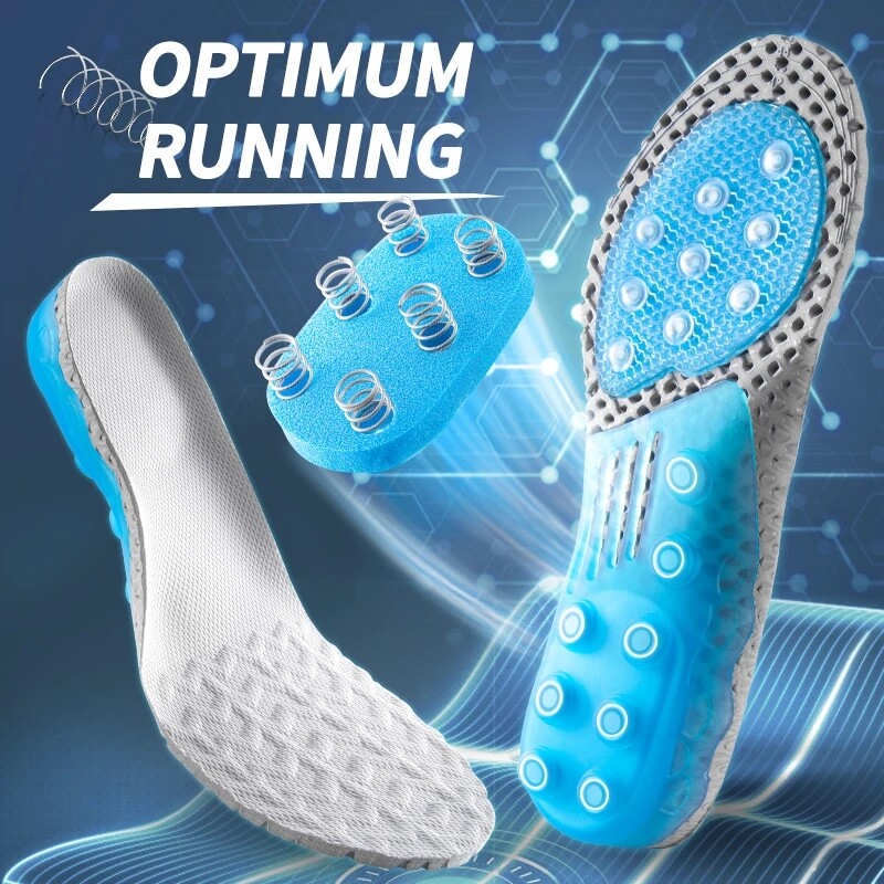 VTTO 1Pair Spring Silicone Gel Insoles Orthopedic Flat Foot Health Sole Pad For Shoes Insert Arch Support Pad For Plantar Fasciitis