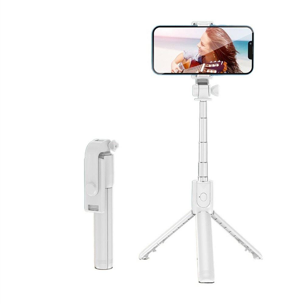 Junru3703 ống lồng có thể gập lại bluetooth tương thích với đèn chiếu sáng chân máy mini ba chân màn trập cho ios android live điện thoại giá ba chân gậy tự sướng không dây hẹn giờ thiết bị tự sướng