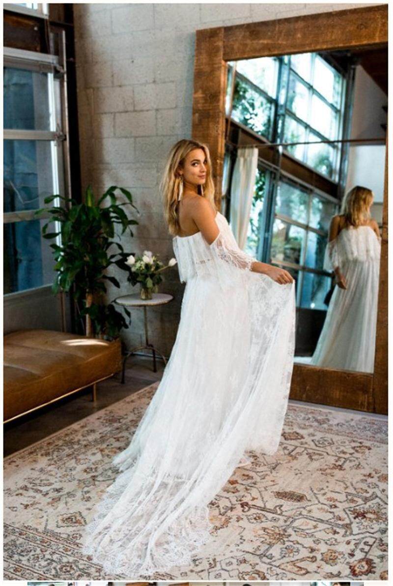Maternity Photography Prop Maternity Dresses For Photo Shoot Lace Maxi Gown Clothes 2019 Off Shoulder Women Pregnancy Dress (1)