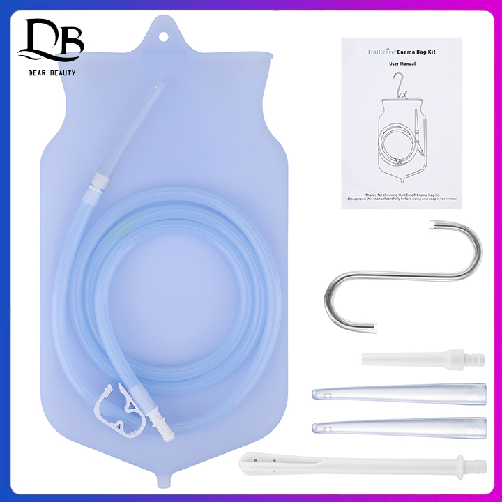 Dearbeauty New Reusable Enema Bag Colon Irrigator Feminine Hygiene Health Care Weight Loss Silicone Water ราคา 190 บาท*ส่งฟรี