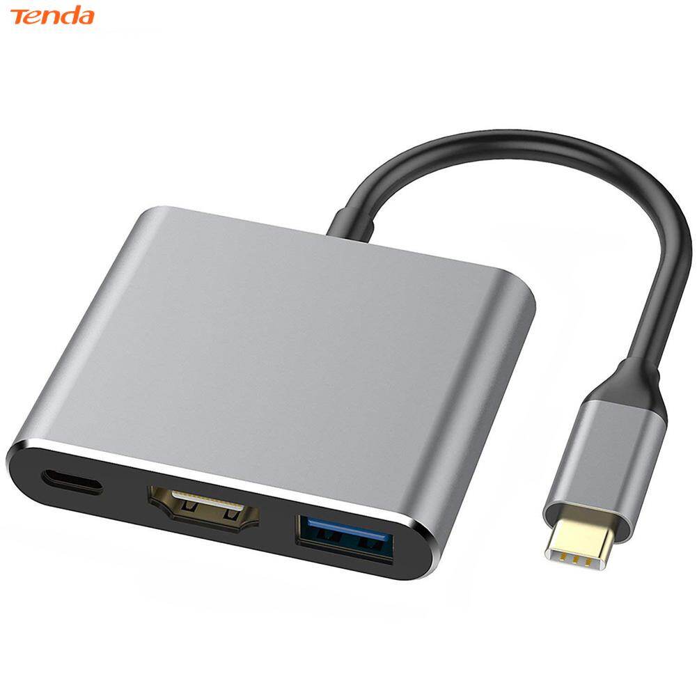 Bộ Chuyển Đổi HUB 3 Trong 1 USB 3.1 Type-C Bộ Chuyển Đổi HDMI USB3.0 USB C PD 4K Bằng Kim Loại