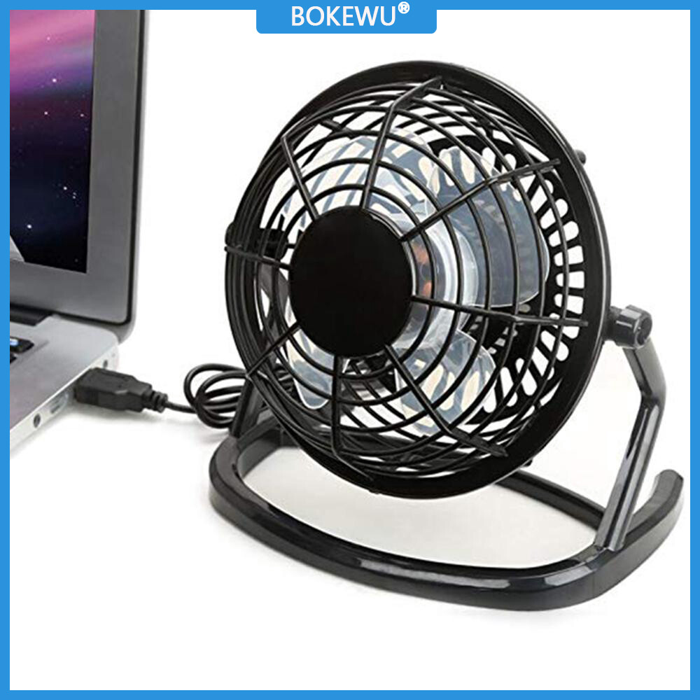 BOKEWU Quạt USB Để Bàn Di Động Quạt Làm Mát Mini DC 5V Quạt Xoay 180 Độ Cho Máy Tính Máy Tính Xách Tay