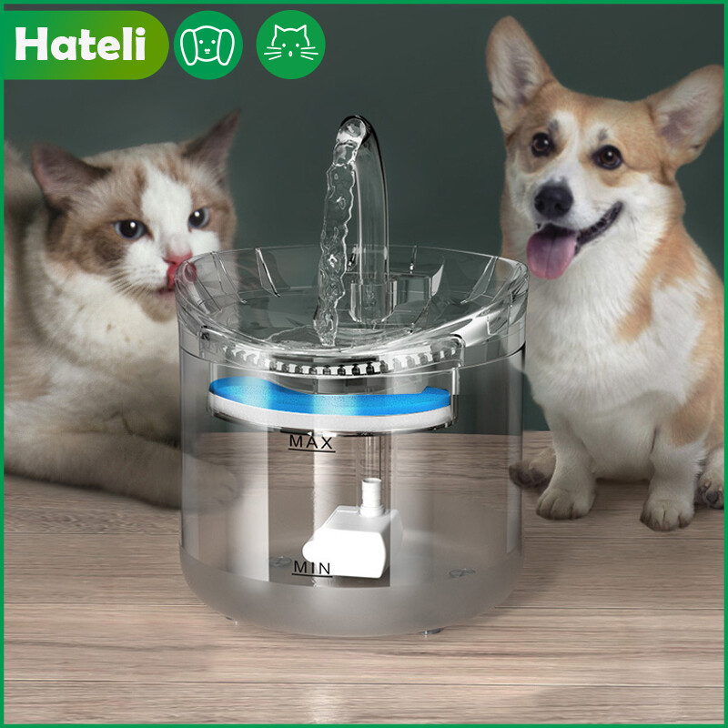 Hateli máy rót nước cho mèo nhiệt độ không đổi cho thú cưng máy lọc nước tuần hoàn tự động cho thú cưng đài phun nước uống cho mèo con cho chó ăn nước