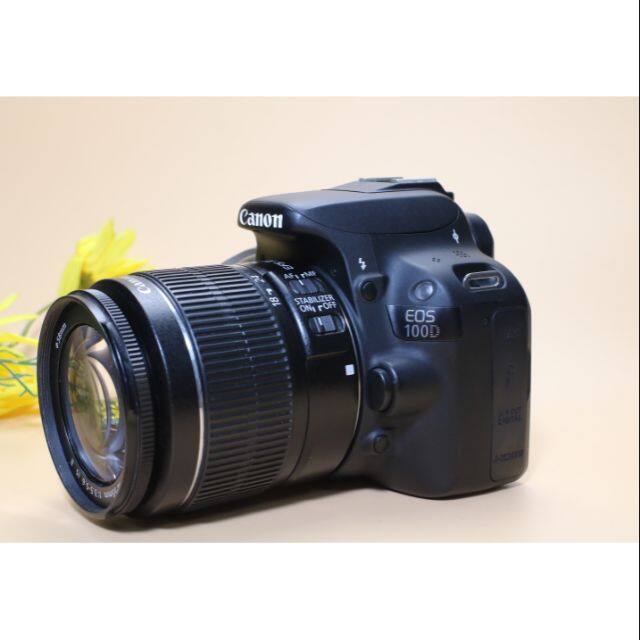 Máy ảnh canon 100 d kèm ống kính 18 55 is 2