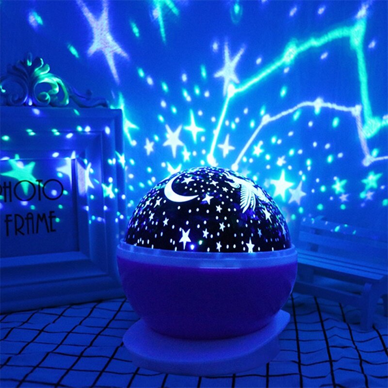 Máy chiếu bầu trời đầy sao đèn ngủ led xoay, đèn chiếu lãng mạn đầy màu sắc trang trí phòng ngủ trẻ em quà tặng sinh nhật máy chiếu thiên hà mặt trăng đèn bàn đèn pha led lãng mạn máy chiếu thiên hà bầu trời đêm đầy sao