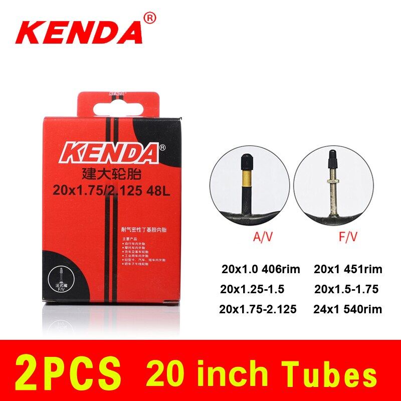 2 chiếc ống bên trong Kenda 20inch 20x1.25-1.5 20x1.5-1.75 20x1.75