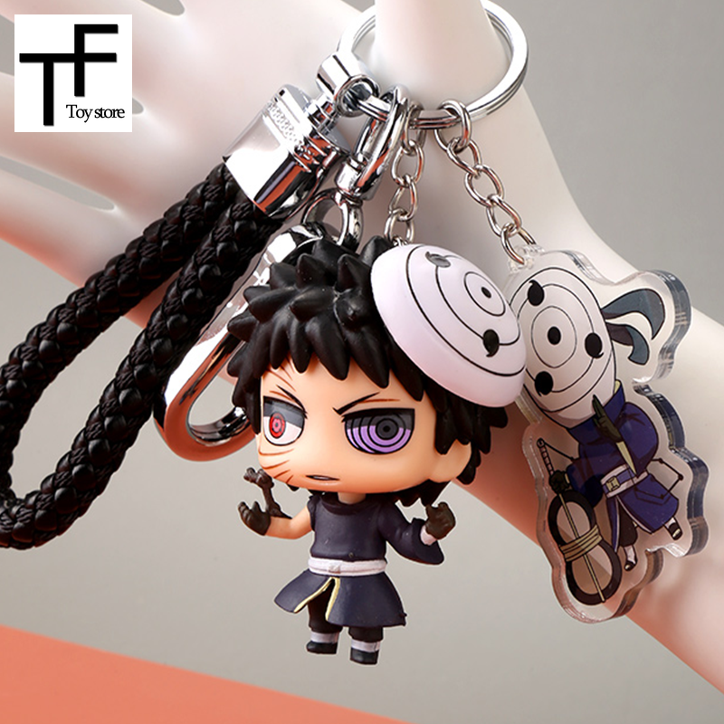 🔥【HOT SALE】💗Móc Khóa Mô Hình Naruto Mặt Dây Chuyền Đồ Chơi Búp Bê Sasuke Uchiha Obito