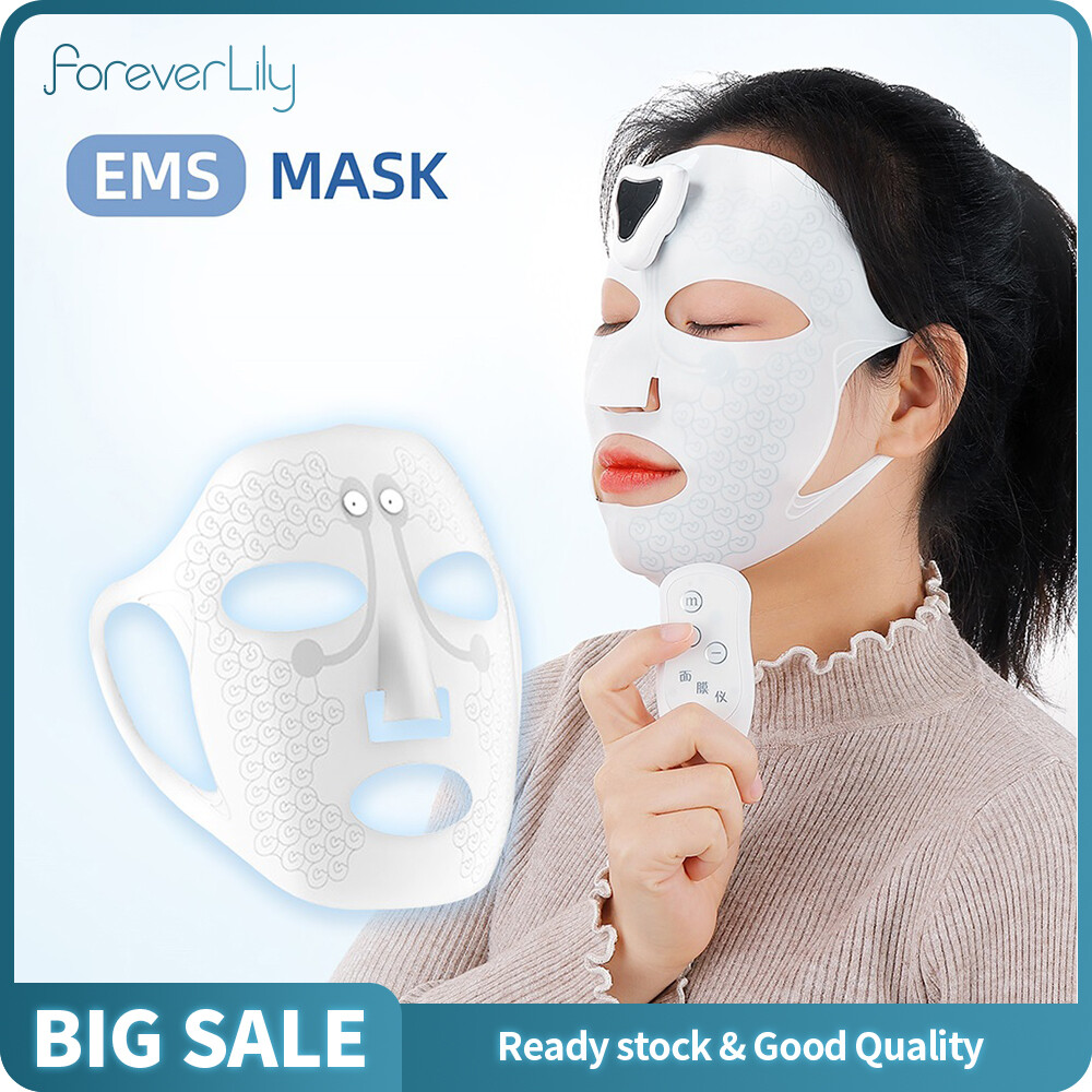 Foreverlily mặt nạ ems mặt nạ điện tử silicone đàn hồi có thể giặt được với điều khiển từ xa