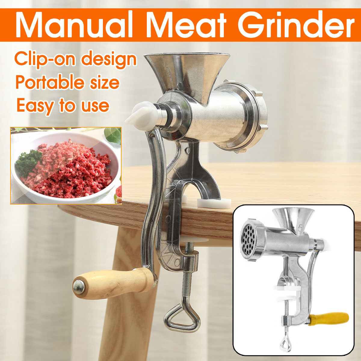 Generic Heavy Duty Hand Manual Meat Grinder Mincer Stuffer Sausage