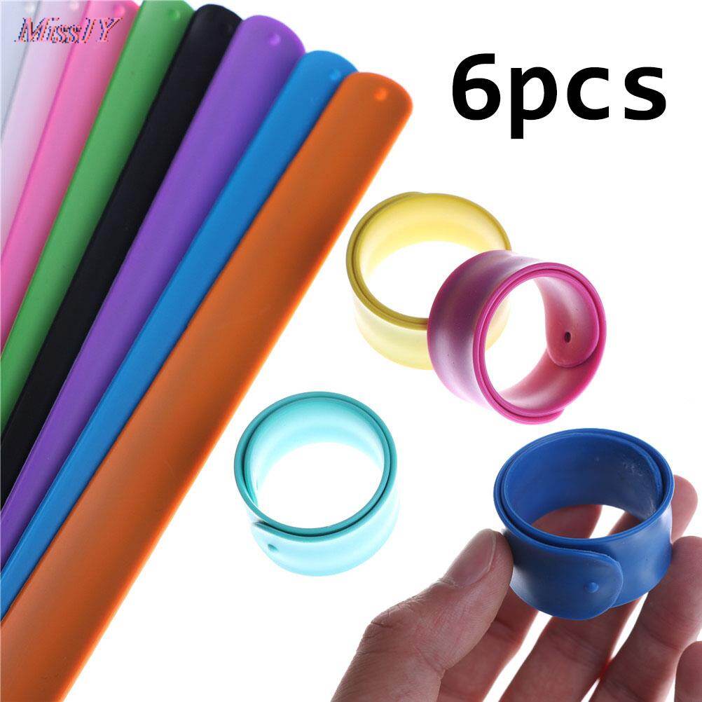 [Hot K] 6 Chiếc Vòng Tay Vỗ Ma Thuật Vòng Tay Vỗ Có Thể Đảo Ngược Màu Sắc Hỗn Hợp Vòng Tay Quyến Rũ Cho Trẻ Em Trưởng Thành Đồ Chơi Tiệc Sinh Nhật
