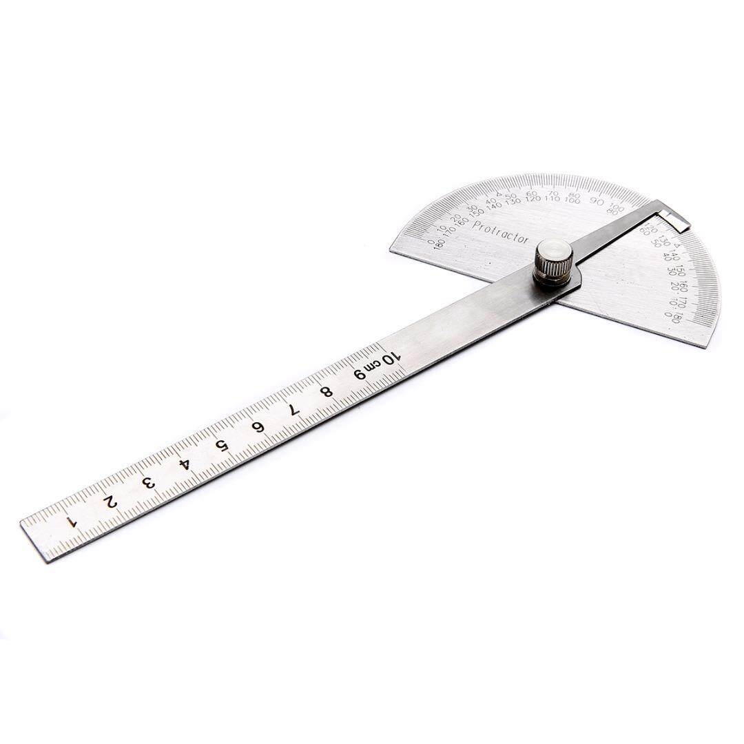 1pc New Stainless Steel 180 Degree Protractor Angle Ruler Rotary 