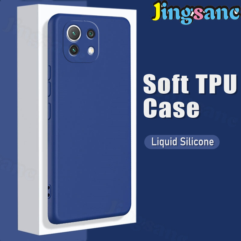 Jingsanc cho Xiaomi mi 11 Lite/Mi 11 Lite 5g/Mi 11 Lite 5g NE vỏ điện thoại Silicone lỏng mềm bảo vệ