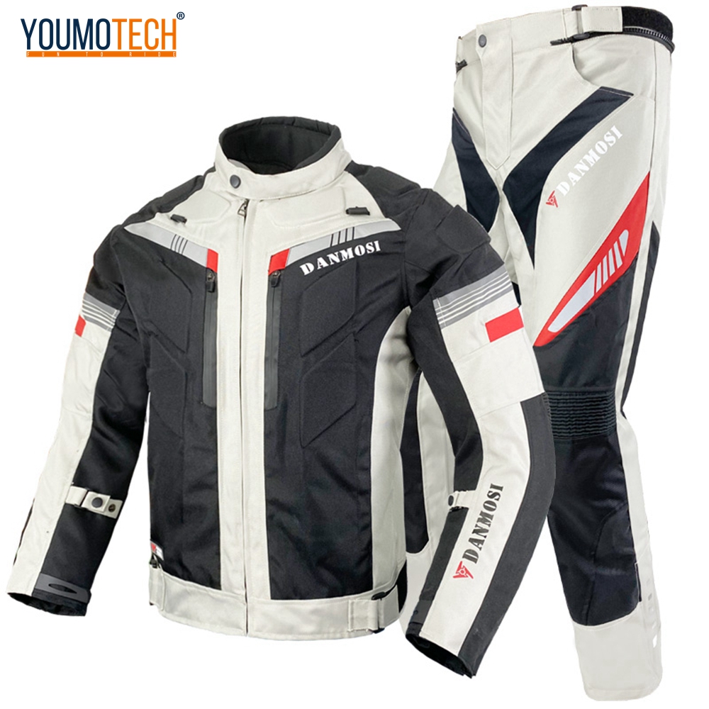 Waterproof Motorcycle Jacket Pants Off-Road Racing Motocross Riding Jacket Suit Men Windproof Touring Moto Coat Protective Gear ราคา 4,375 บาท*ส่งฟรี