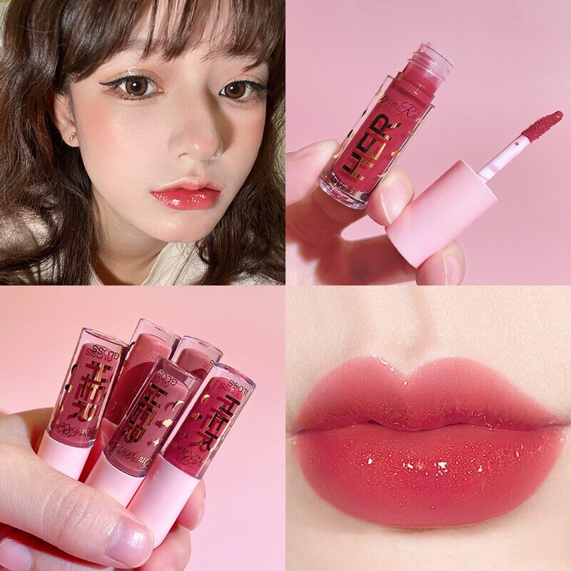 B-fdikou Lipstik/Lipgloss Gương Trắng Bóng Son Bóng Gương Trắng Bóng Son Bóng Kính Chống Nước Son Bóng