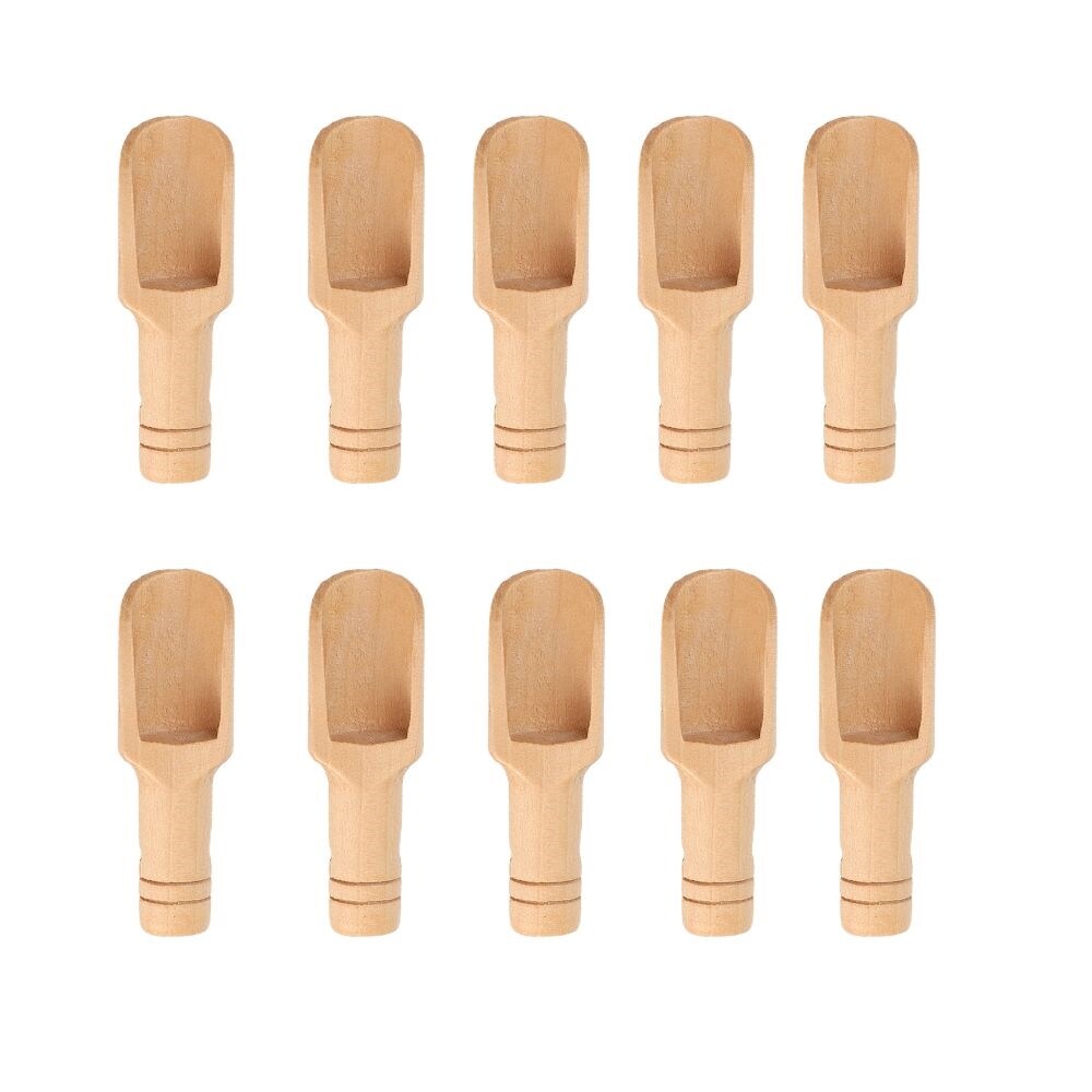 [SUSU Living Home] 5pcs/set Mini Salt Spoons Wooden Coffee Tea Scoops Honey Condiment Sugar Spoon Kitchen Utensils