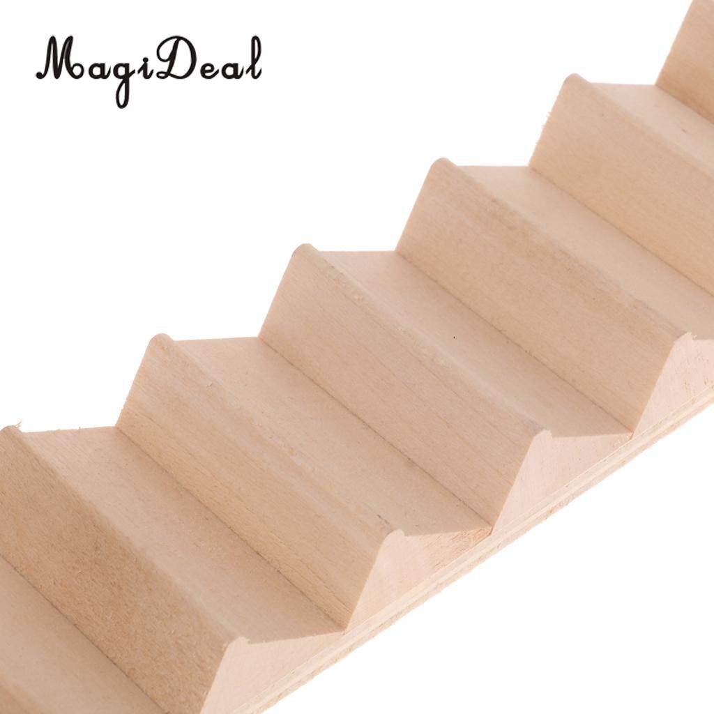 1:12 Scale Dollhouse Miniature Wooden Stair Staircase House DIY Building Toy Furniture Decor Accessory