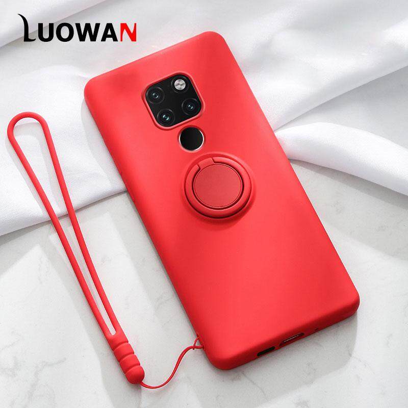 LUOWAN Ốp Điện Thoại Cho Huawei Mate 50 40 30 20 Pro Ốp Bền Silicon Lỏng Có Chân Chống Sốc Với Chức Năng Vòng Và Nam Châm Cho Giá Đỡ Xe Hơi