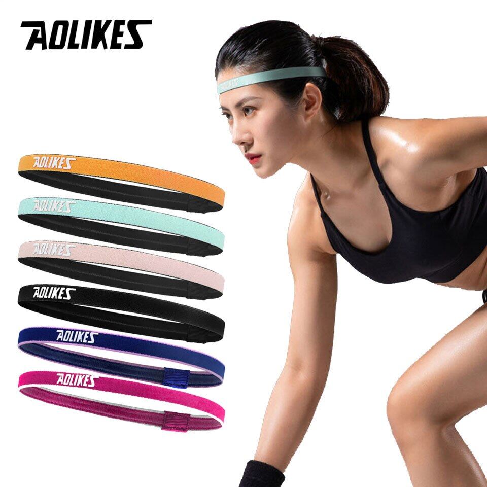 Aolikes nam nữ thể thao băng đô Silicone Đai quấn nóng chạy ridding Headband Yoga tóc cô gái chống trượt Băng trán thể thao co giãn
