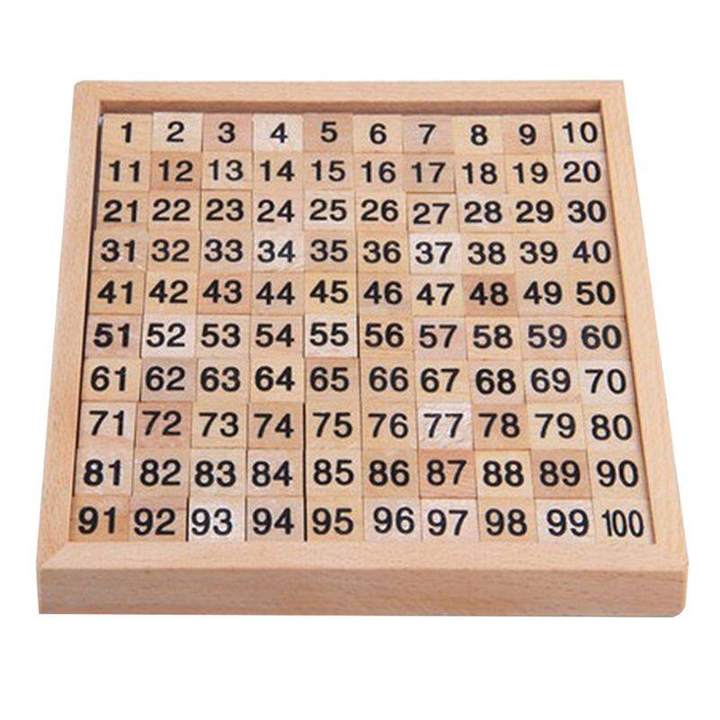 Đồ chơi bằng gỗ trăm bảng montessori 1-100 số liên tiếp trò chơi giáo dục bằng gỗ, dành cho trẻ em