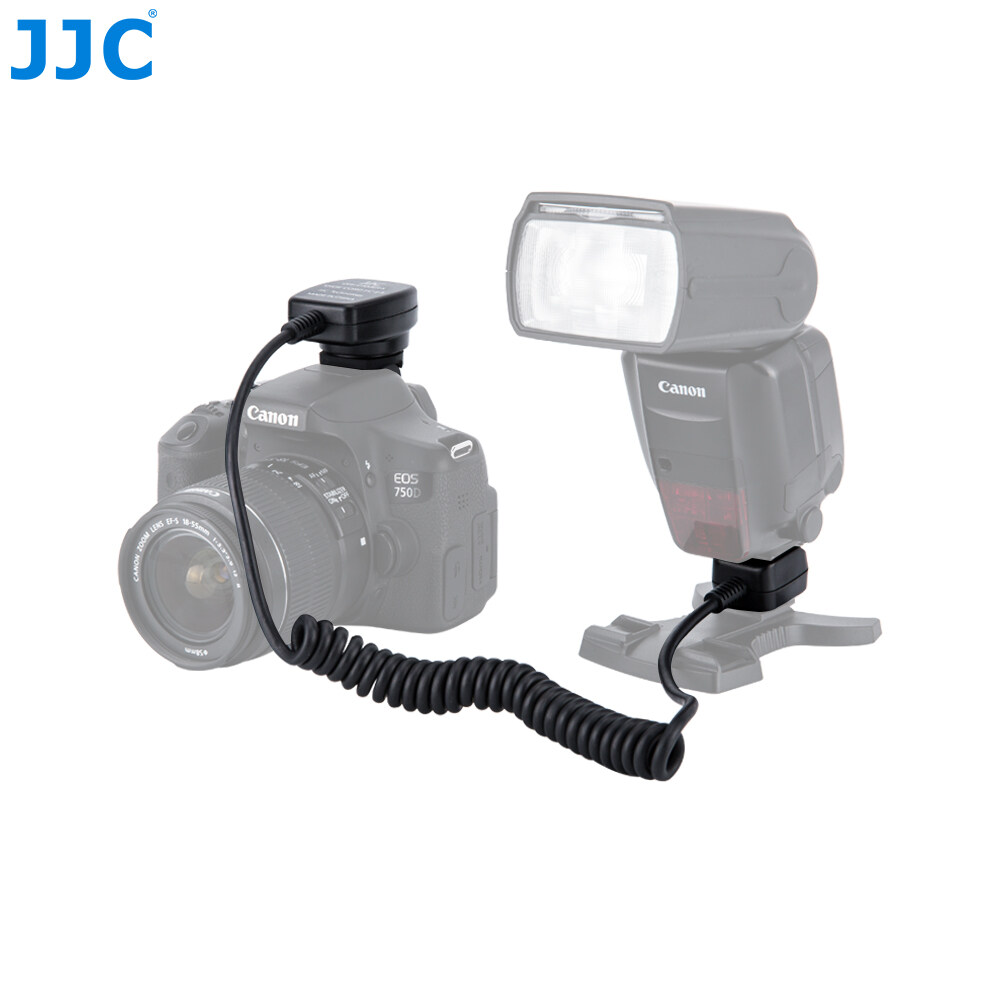 JJC 1.3M TTL Tắt Máy Ảnh DSLR Dây Đèn Flash Đồng Bộ Hóa Giày Nóng Cáp Từ Xa Cáp Lấy Nét Nhẹ Cho Cano