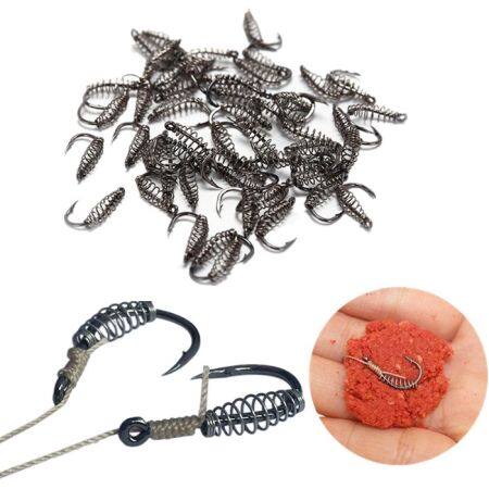 Stainless Steel Swivel Carp Jig Spring Hook (20pcs/pack)