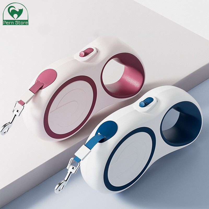 Fs 3m dây dắt chó tự động dạng kính thiên văn dây dắt chó đi dạo dây xích chó cưng cho chó lớn chó trung bình chó nhỏ dây dắt chó mèo tự động dây dắt chó tự động thu gọn, dây dắt thiết kế tự thâu dây tiện lợi khi sử dụng