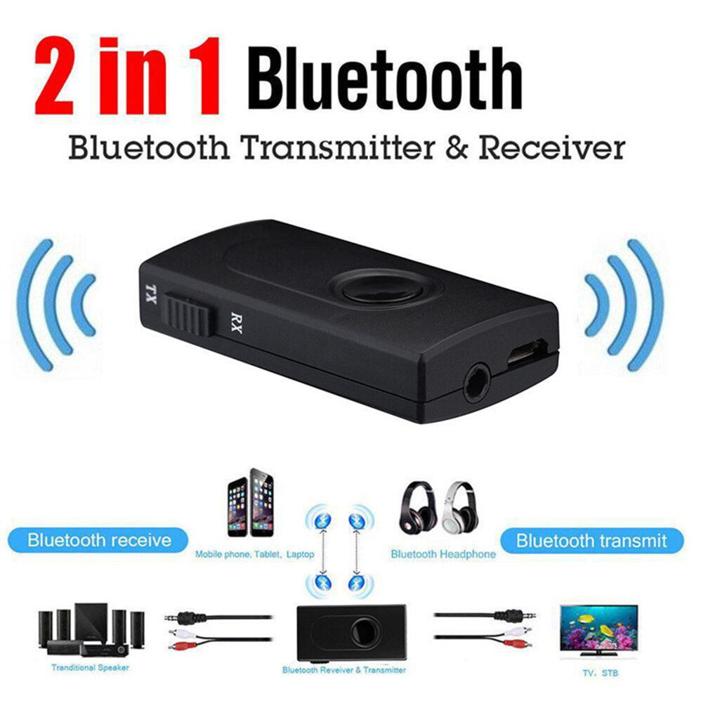 Bộ thu phát tương thích bluetooth bộ chuyển đổi không dây 2 trong 1 bộ chuyển đổi âm thanh đa phương tiện tv máy tính