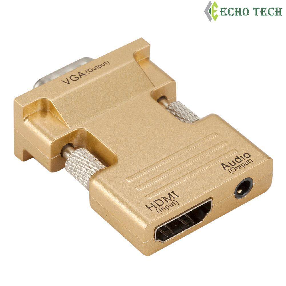 คลังสินค้าพร้อม HDMI หญิงไป VGA อะแดปเตอร์ W/สายออดิโอสนับสนุน 1080P สัญญาณเอาท์พุท