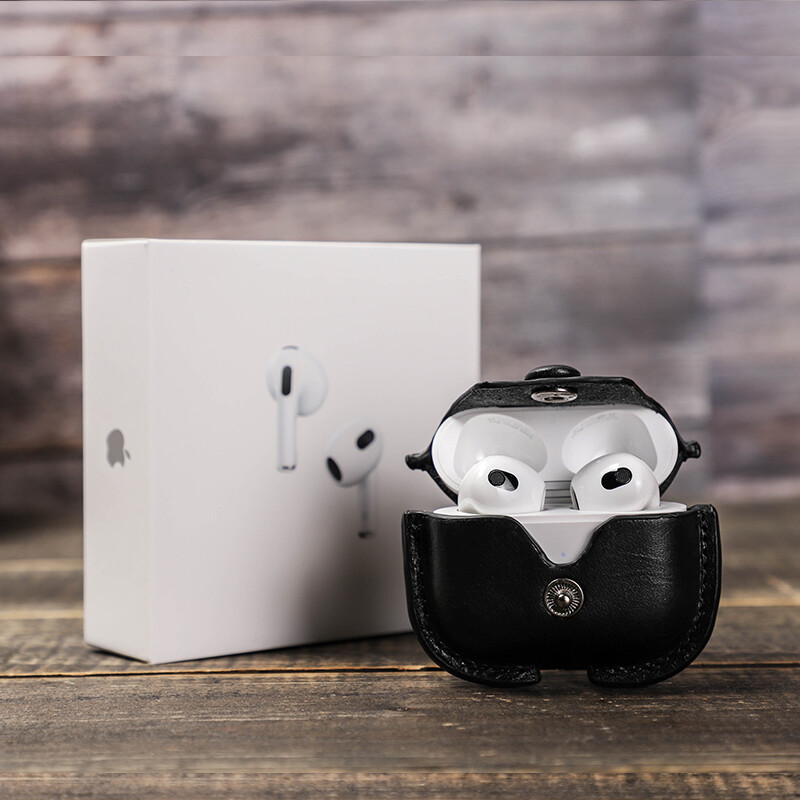 Bao Da Bò Cho Apple Airpods 3 2021 Bao Da Có Móc Hộp Sạc Funda Không Dây Bluetooth Phụ Kiện Airpod